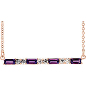Hyacinth Amethyst and Diamond Necklace