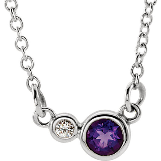 Poppy Amethyst and Diamond Necklace