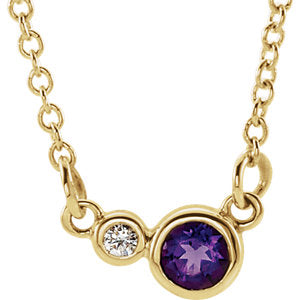 Poppy Amethyst and Diamond Necklace