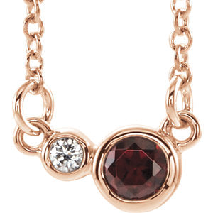 Poppy Garnet & Diamond Necklace