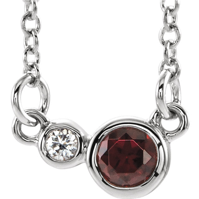 Poppy Garnet & Diamond Necklace