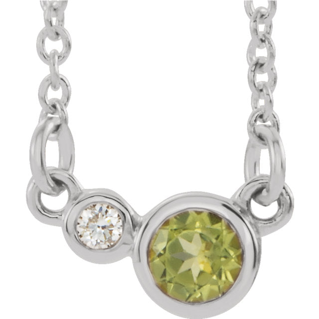Poppy Peridot and Diamond Necklace