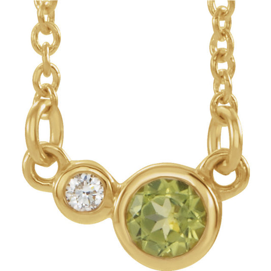 Poppy Peridot and Diamond Necklace