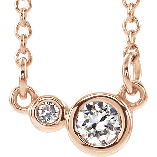 Poppy Diamond Two Stone Necklace