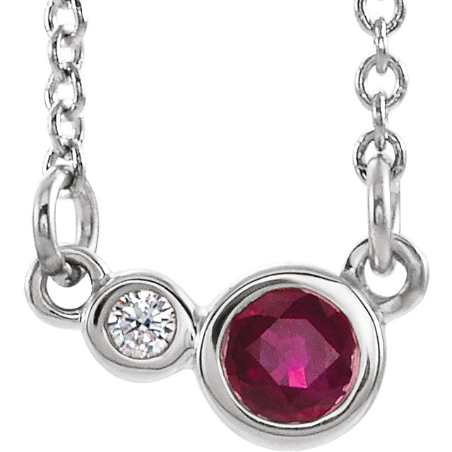 Poppy Ruby & Diamond Necklace