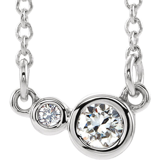 Poppy Diamond Two Stone Necklace