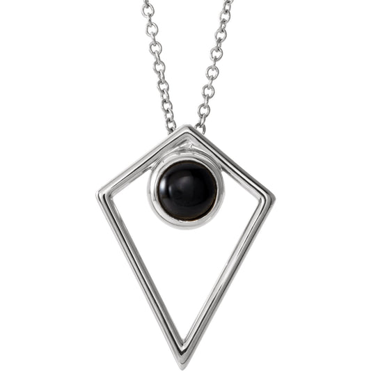 Dahlia Onyx Bezel Set Necklace