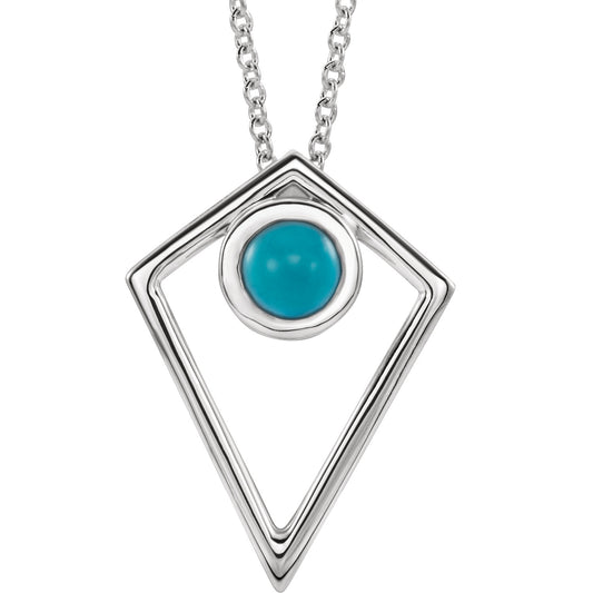 Dahlia Turquoise Bezel Set Necklace