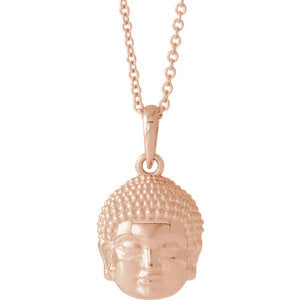 Lotus Buddha Head Necklace