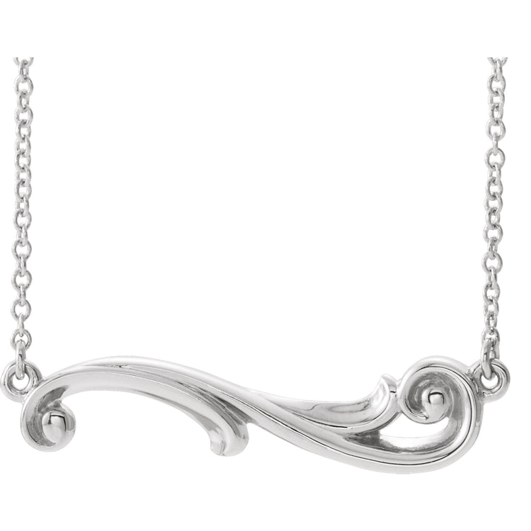 Iris Scroll Bar Necklace