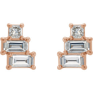 Hyacinth Diamond Stud Earrings