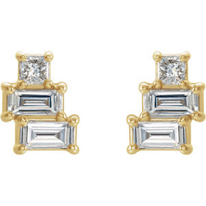 Hyacinth Diamond Stud Earrings