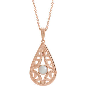 Iris Pearl Teardrop Necklace