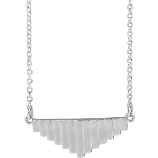 Lotus Pyramid Bar Necklace