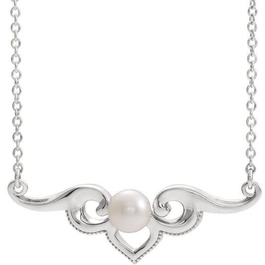 Iris Pearl Bar Necklace