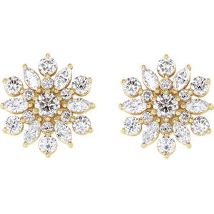 Iris Diamond Burst Earrings