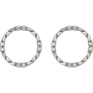 Craspedia Diamond Circle Earrings
