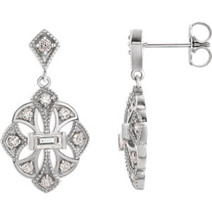 Iris Diamond Dangle Earrings