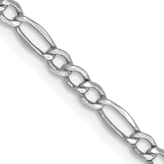 2.5mm Semi-Solid Figaro Chain