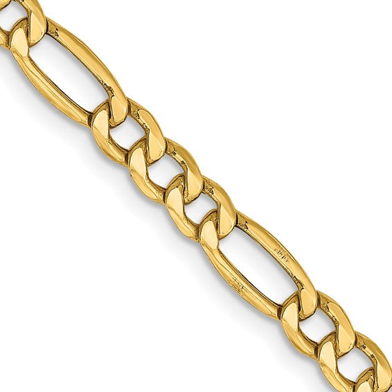 4.4mm Semi-Solid Figaro Chain