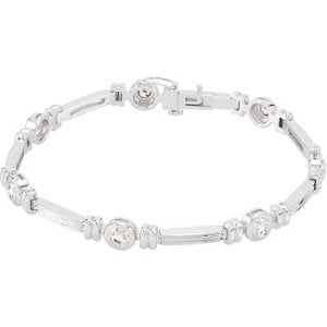 Diamond Bezel Line Bracelet