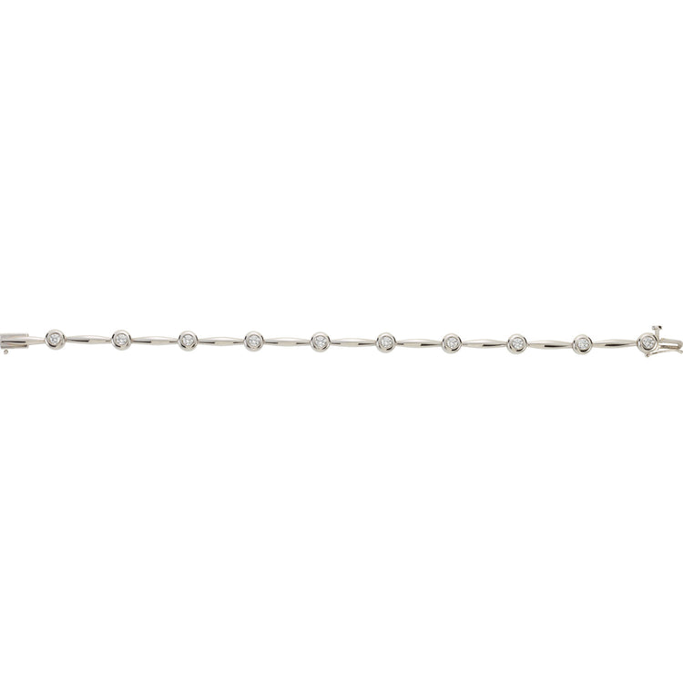 Diamond Bezel Line Bracelet