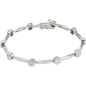 Diamond Bezel Line Bracelet