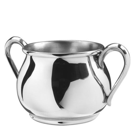 Bulged Double Handle Pewter Baby Cup