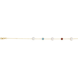 Wildflower Pearl & Multi-Gemstone Station Necklace