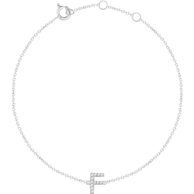 Diamond Initial Bracelet