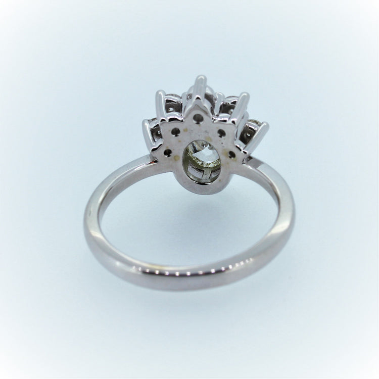 Plumeria Collection Oval Diamond Ring