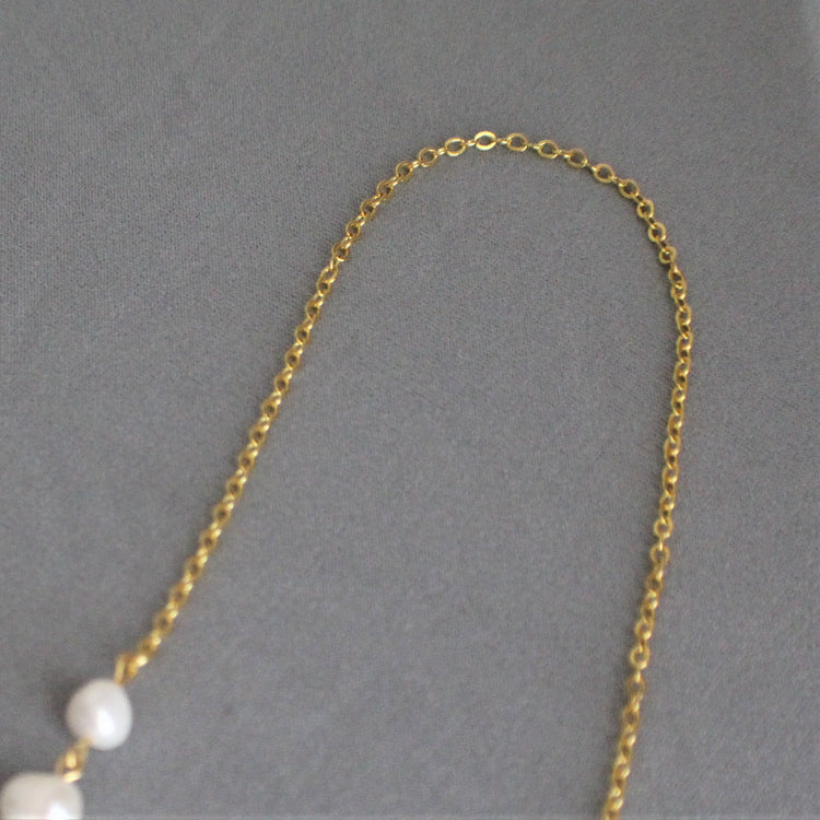 Freshwater White Potato Pearl Mask Lanyard