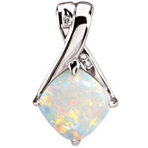 Ivy Opal & Diamond Pendant