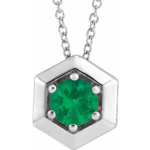 Marigold Emerald Honeycomb Necklace