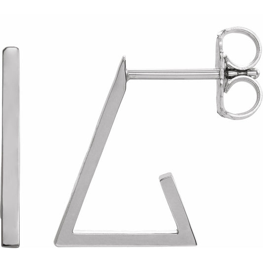 Trillium Triangle Hoop Earrings