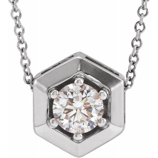 Marigold White Sapphire Honeycomb Necklace