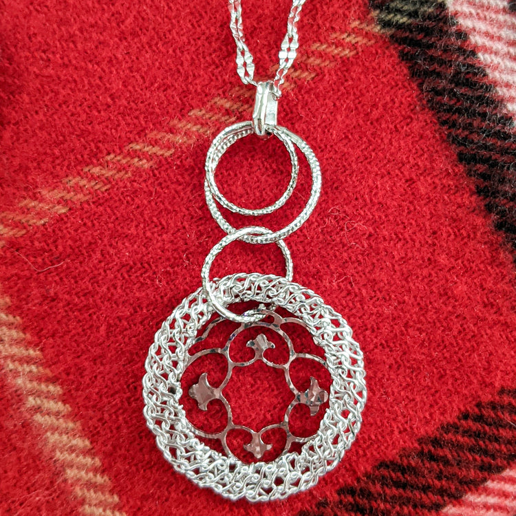 Circle Diamond Cut Necklace