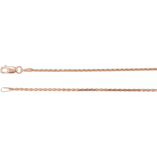 1.50mm Diamond-Cut Wheat Chain