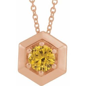 Marigold Citrine Honeycomb Necklace