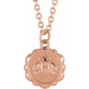 Marigold Bee Medallion Necklace