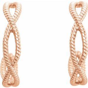 Hibiscus Rope Hoop Earrings