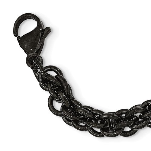 7.5 mm Black IP-Plated Link Chain
