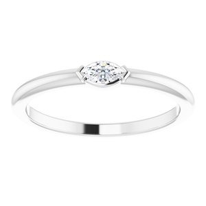 Clematis Diamond Solitaire Stackable Band