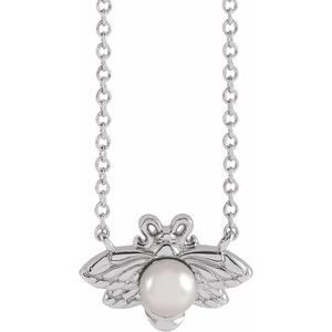 Marigold Pearl Bee Necklace
