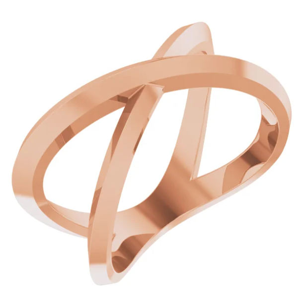 Ivy Knife Edge Criss-Cross Ring