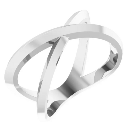 Ivy Knife Edge Criss-Cross Ring