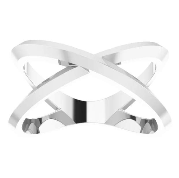 Ivy Knife Edge Criss-Cross Ring