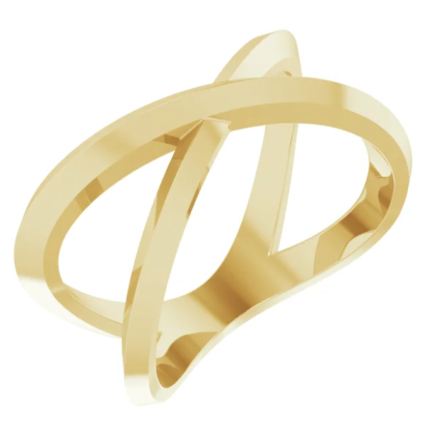Ivy Knife Edge Criss-Cross Ring