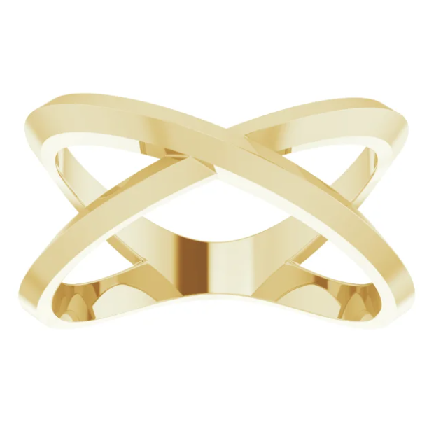 Ivy Knife Edge Criss-Cross Ring