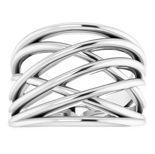 Ivy Wide Criss-Cross Ring